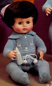 Vogue Dolls - Ginny Baby - Drink 'n Wet - Knitted Suit - Brunette - Doll